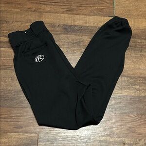Rawlings Men’s Black Athletic Pants with Logo Detail - Medium
